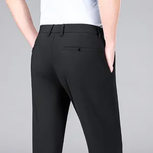 Abiti da uomo Pantaloni da uomo dritti da lavoro Designer Primavera Estate Pantaloni formali lunghi maschili casual in fibra di bambù di alta qualità