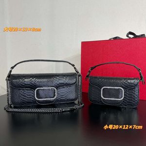 Borsa per celebrità di Internet della famiglia H con versatile borsa a catena e borsa a tracolla con motivo coccodrillo