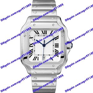 Высококачественные азиатские автоматические часы, мужские часы 40 мм, женские часы с белым циферблатом 35 мм, серебряный ремешок из нержавеющей стали, сапфир 296F