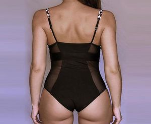 Sexy push up maiô de uma peça malha transparente banho feminino leopardo impressão retalhos bodysuits 2021 alta corte banhistas ba1300660