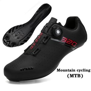 Cykelskor Mtb Mens Self-Locking Road Cycling Shoes Sportskor Racing Riding Boots Women Mtd Pedal Mountain Bike Shoes 240312