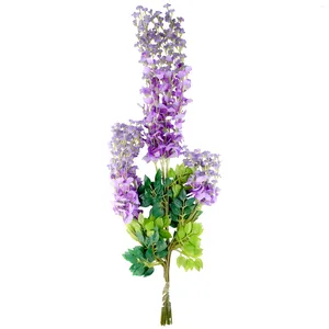 Decorative Flowers Ivy Of Vine 12 Bunches Artificial Wisteria Hanging Plastic Purple 110cm Pcs Faux Flower Garland