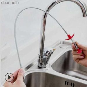 Other Household Cleaning Tools Accessories 60cm Drain Cleaner Plumbers Snake Spring Pipe Unblocker Tool Dredge Sink Sewer Toilet Bathroom 240318