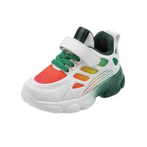 HBP Non-Brand Kids Shoes Spring Boys Sports Running Chunky Sneakers Baby Girls Fashion Colorful Lace Breathable Thick Soft Sole