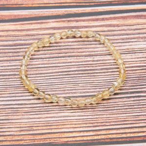 Strand OAIITE 4mm High Quality Natural Stone Topaz String Bracelet For Women Charm Men Meditation Energy Jewelry