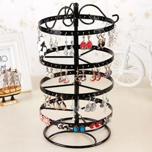 Haken Ohrringe Halter Organizer Schmuck Rack rotierenden Ohrring Display Ständer mit verstellbaren 4 Ebenen für Desktop-Organisation