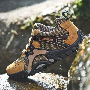 Buty męskie buty turystyczne Wysokiej jakości trening wspinaczki górskiej Buty Buty Trener Trekking Sport Wygodne jogging turystyki