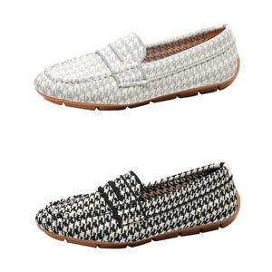 Designer-Schuhe, Freizeitschuhe, Herren- und Damen-Flats, GAI-Kleiderschuh, Rindsleder, Metallschnallen, Damen-Leder-Buchstabe, Herren-Lazy-Loafer, große Größe 34–44