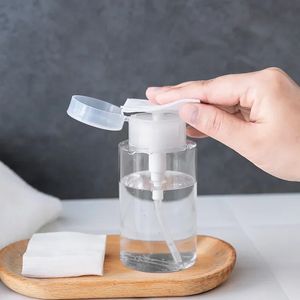 2024 60/120/150/200 ml tom pump dispenser flytande UV gel polsk nagelkonstpolsk ren flaskan polsk rengöringsborttagare flaska för UV -gel