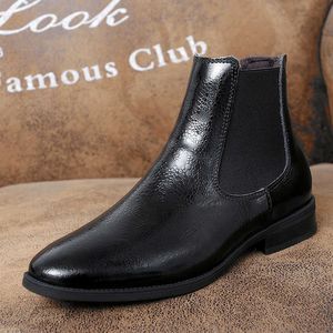 HBP Non-Brand High quality fashionable Chelsea boot men Handmade leather rubber Outdoor sports breathable comfortable boots for men