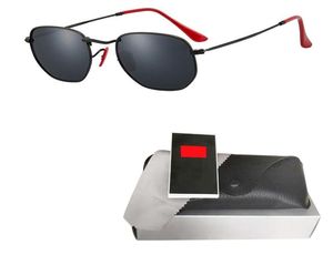 Модные солнцезащитные очки женские брендовые дизайнерские в небольшой многоугольной оправе дешевые солнцезащитные очки мужские винтажные солнцезащитные очки шестиугольная металлическая оправа с коробкой 5774986