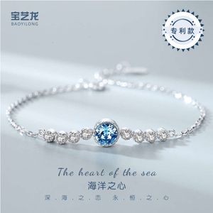 Bracelet Jewelry Womens High-end Feeling Crystal Hot Collection Small Product Bracelets Pure Silver