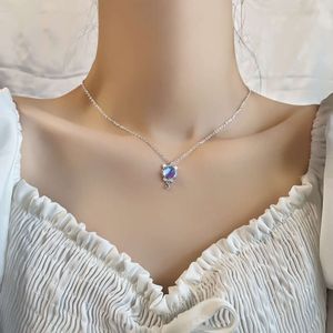 Collana con fiocco in pietra colorata al chiaro di luna Nuova tendenza