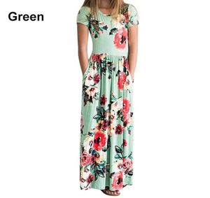 1 to 8 years baby Girls summer floral Long Dresses Fashion Bohemian clothes Beach clothes Kids boutique clothing retail R1AA8267k4111455