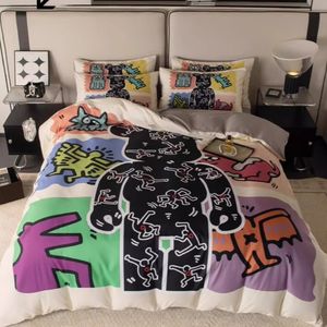 bedding sets designer beddingcomforter setLight luxury four sets dormitory three sets of bed linen summer ice silk quilt set bed sheet