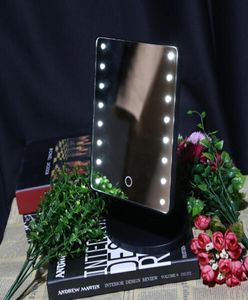 360 Degree Rotation Touch Sn Makeup Mirror With 16 / 22 Led Lights Professional Vanity Mirror Table Desktop Make Up Mirror2876190