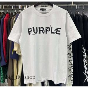 Purple Jeans T Shirt Designer Purple Brand Men Women Inset Purse Fashion Shirt Crewneck Collar Regular New Style 574