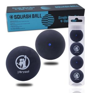 4 -pakowe piłki do squash pojedyncza niebieska kropka gumowa piłka do squash dla początkujących i trening zawodowy dla dzieci sprzęt sportowy 240313