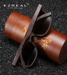 EZREAL Natural Polarized Wooden Sunglasses Men Bamboo Sun glasses Women Brand Designer Original Wood Glasses de sol1769980