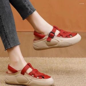 Sandals Women's Sports Shoes 2024 Summer Breathable Light Flat Roman Closed Toe Wedge Platform Ladies Casual