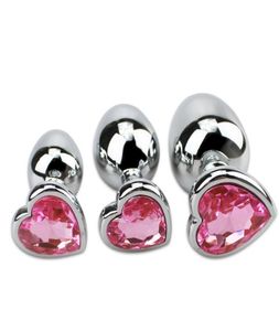 3 Stück kleine mittlere große Größen Plug Edelstahl Kristall Schmuck Anal Spielzeug Butt Plugs Dildo Erwachsene Produkte für Frauen und Männer4816690