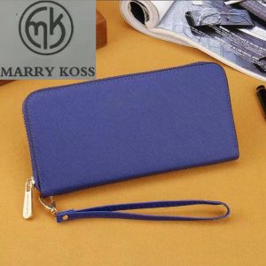 Fashion women wallet PU Leather wallet single zipper wallets lady ladies long classical purse with card MARRY KOSS MK Wallet Crossbody tote Bag wallets bags