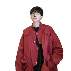 Herrjackor vårprodukt koreansk personlig pilotjacka modemärke Loose Casual mångsidig pälsbaseballkläder