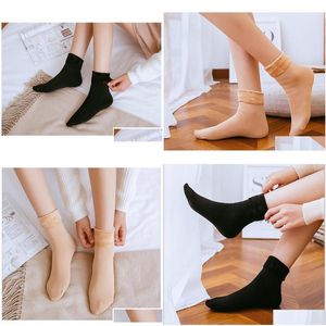 Socks Hosiery Autumn And Winter Warm Middle Tube Snow Uni Thick Sports Women For Customer Payment Link Drop Delivery Apparel Underwear Dh3Ah