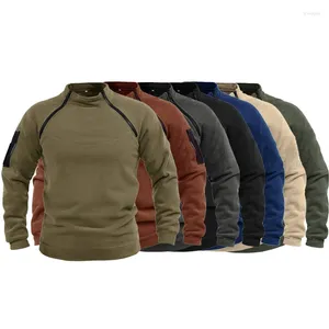 Men's Hoodies Military Tactical Polar Hoodie Sport Outdoor Daily Hiking Casual Lambswool Fall Sweatshirt For Man Brand Clothing Workwear