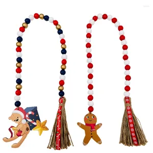 Party Supplies Bear Bead String Christmas Wreath Rustic Table Decor Wood Crafts Prayer Beads Wood