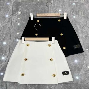 Skirts Designer Women's Skirt Letter Metal Button Leather Summer High Quality Fashion Sexy D78Z