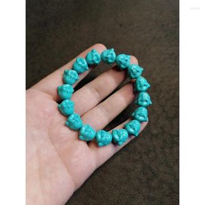 Strand Hubei Turquoise Smiling Buddha Maitreya Wholesale Bracelet