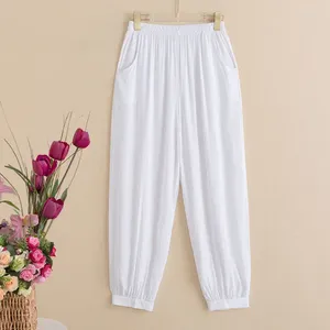 Damenhose 2024 Frühling und Sommer, modisch, verwestlicht, entspannt, hohe Taille, die den Bauch bedeckt, vielseitig, Tanz-Rettich