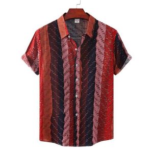 Men's Casual Shirts Luxury mens T-shirt short sleeved mens fashionable Tiki clothing shirt free delivery Hawaiian cotton polo J240316