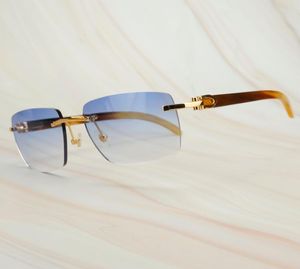 Большие квадратные солнцезащитные очки в стиле ретро в стиле Raw Impression, солнцезащитные очки из рога буйвола для мужчин, мужские солнцезащитные очки, брендовые дизайнерские очки Shades7776259