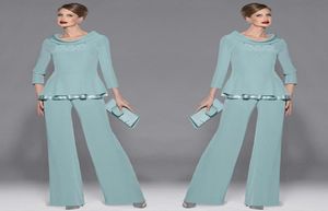 Elegant Mother039s Suit Beaded Mother Of The Bride Pant Suits Two Pieces Plus Size Formal Special Occasion Wear56155803068970