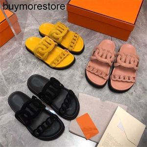 Luxury Chypres Slippers 7a Genuine Leather Sandals Home Slippers Genuine Leather for Female Casual Versatile CoupleP03D