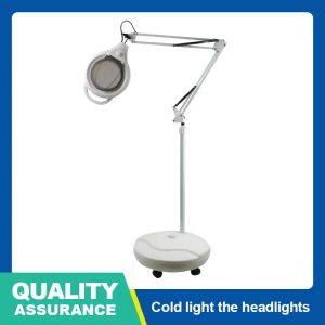 Mask Dimmable Beauty Facial Magnifying Glass Lighting 220V LED Cold Light Magnifier Floor Stand Lamp For Salon Nail Tattoo