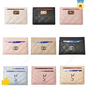 Topp kvinnors läder plånböcker Designerkorthållare Purses Soft Women Card Package Channel Coin Purse Fashions Holder Mynt Plånbok Designer Korthållare