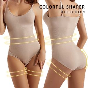 Waist Tummy Shaper One Piece Body Shaping Clothes Women's Abdominal Pants Open shift Hip lifting Sling Underwear Elastic Bodysuit