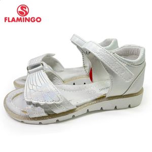 Детские сандалии с изображением фламинго, мягкие сандалии принцессы, легкая блестящая детская обувь с принтом, удобная летняя обувь 3136 #240313