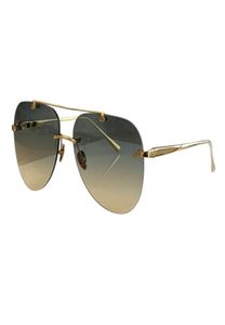 Herren-Designer-Sonnenbrille für Damen, modisch, quadratisch, oval, THE GEN I K, Goldrahmen, großzügiger Stil, High-End-Outdoor-UV400-Brille, Herkunft 5793343