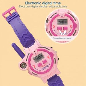 1 Set Kids Walkie Talkie with Flashlight Built-in Compass Time Display Parent-child Interactive Portable Remote Talking Watch fo 240306