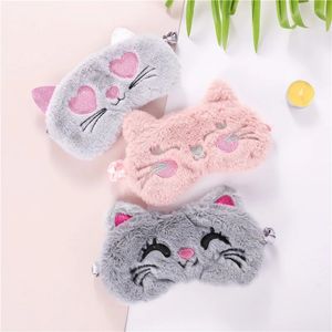 2024 Plush Sleep Mask Cute Koala Rabbit Sort Blindbind Eye Band Aid Cover Night Dream Mask Bomullsbandage för Sleeing Relax- För avkoppling Sleep Mask