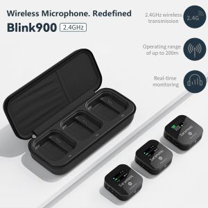 Микрофоны Saramonic Blink900 Blink 900 B2 Беспроводной микрофон 2,4G Двухканальный конденсаторный микрофон для DSLR-камеры смартфона