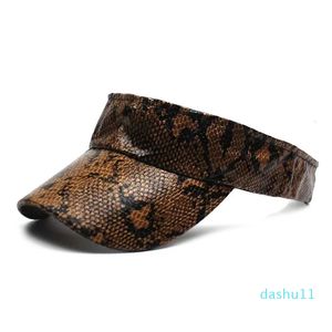 Wide Brim Hats Fashion snakeskin hollow hat Fashion hip hop hat summer visor hat men and women personality cap