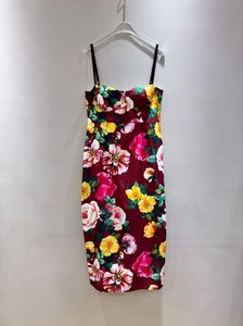 Dolc2024 designer marca floral vestido de impressão estilo férias impresso emagrecimento e sexy vestido sem alças para mulher vestido camisola