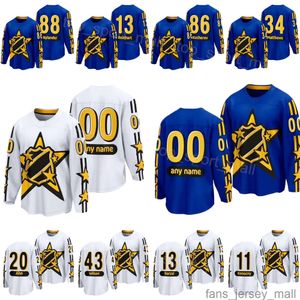 All-Star 2024 Hockey 13 Sam Reinhart Jersey 14 Nick Suzuki 86 Jack Hughes 13 Mathew Barzal 31 Igor Shesterkin 7 Brady Tkichuk 11 Travis Konecny ​​Purple White Scheded