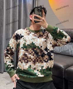 2024 Designers Sweaters Luxury Mens Womens Mosaic Pattern Jacquard Man Paris Fashion Tee Top Quality Street Long Sleeve Luxurys Black White Green S-2XL