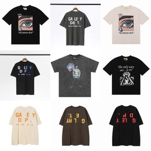 Women&Men's T-shirts Designer Galleries Depts Shirt Alphabet Print Trendy Trend Basic Casual Fashion Loose Short T-shirt Half Sleeve Tees White Black And Green